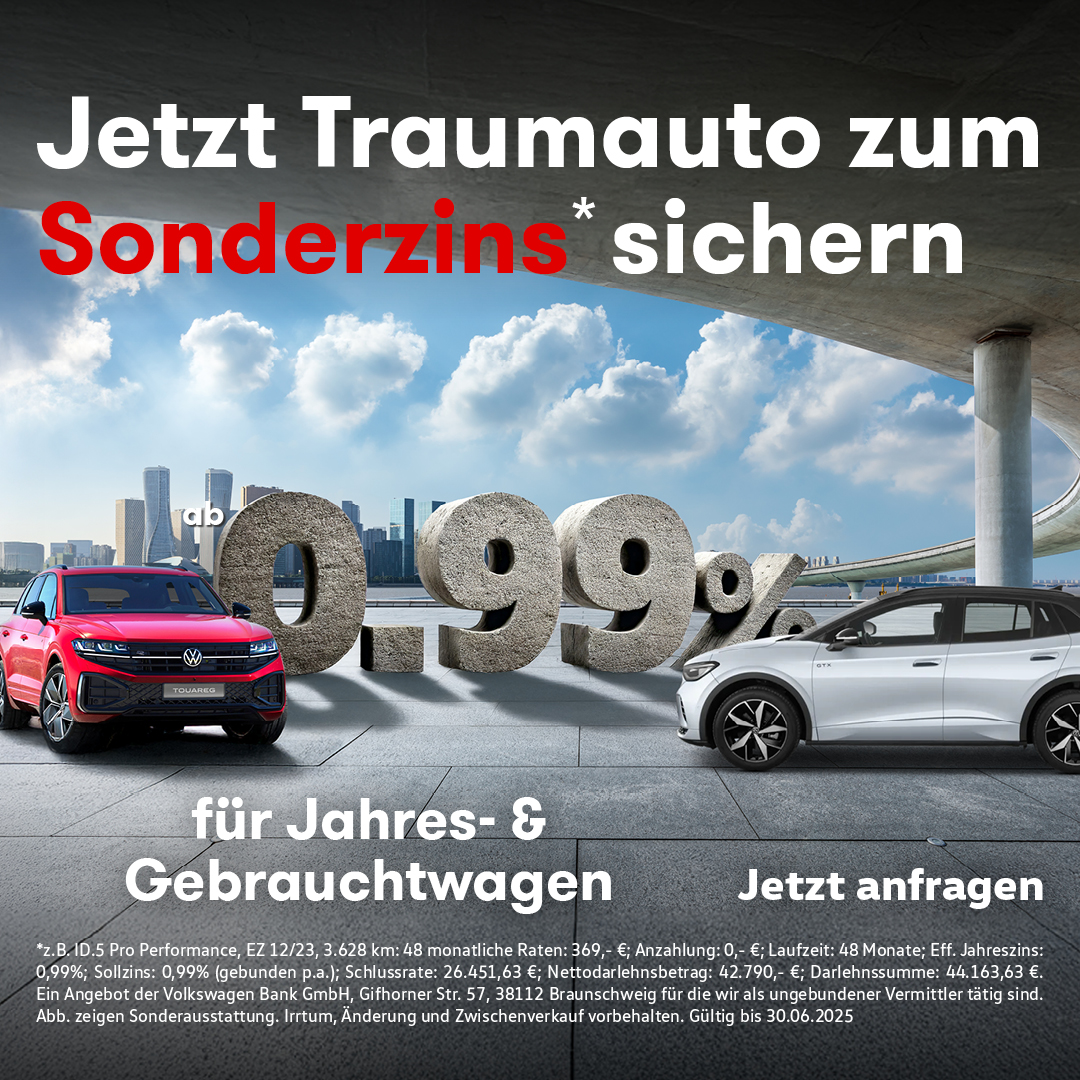 ab 0,99% Sonderfinanzierung